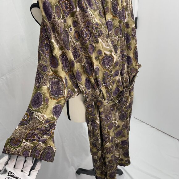 Summer bold print dress with belt and pockets BOHO CHIC SUMMER STYLE - Picture 3 of 8